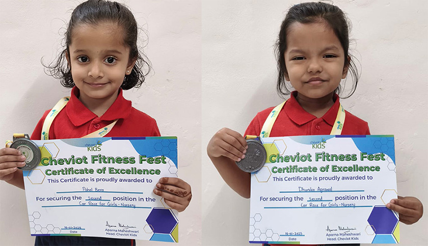 Car Race for Girls (Pair Event Nursery) - 2nd Position – Dhanika Agrawal & Pahal Bera