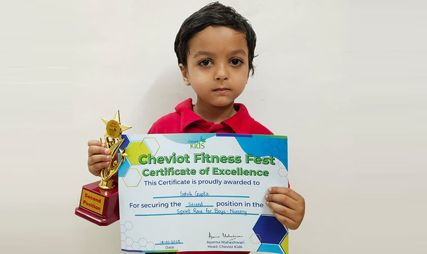 Sprint Race for Boys Nursery (Individual Event) - 2nd Position – Satvik Gupta