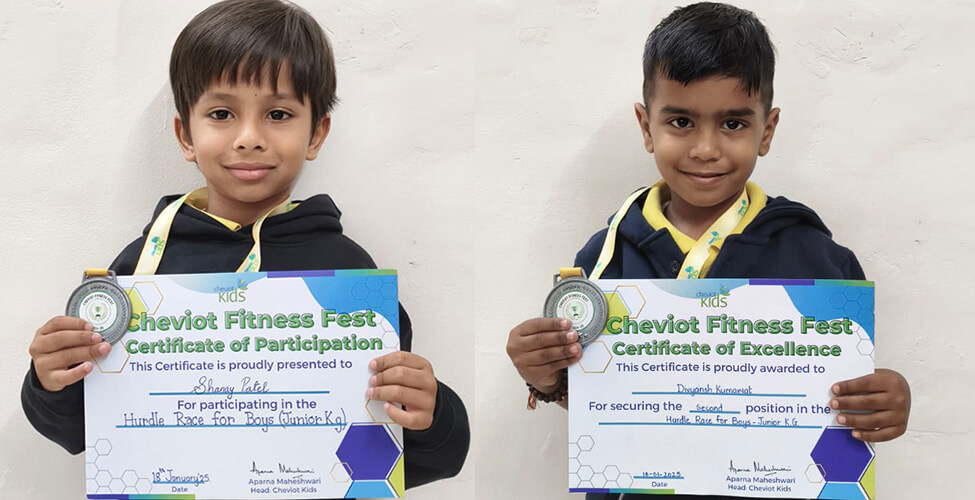 Hurdle Race for Boys Jr KG (Pair Event) - 2nd Position – Shanay Patel & Divyansh Kumavat